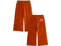 Mini Rodini brown cats corduroy velour pants